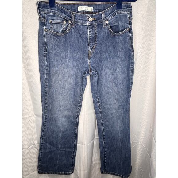 Levis 515 Jeans Womens 10 Short Boot Cut Mid Rise Light Wash Denim Stretch 33x28 - Picture 1 of 10